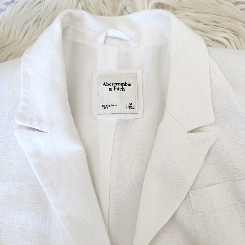 Abercrombie & Fitch Linen Blend Blazer M - Picture 9 of 12